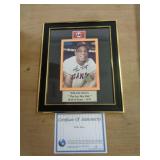 8X10 SIGNED & FRAMED PIC W CERT -WILLIE MAYS