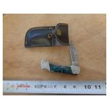 DAMASCUS STYLE LOCKBACK KNIFE