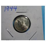 1944 MERCURY DIME 90% SILVER