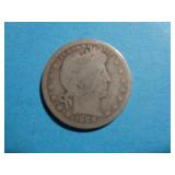 1908 BARBER QUARTER 90% SILVER