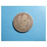 1902 BARBER QUARTER 90% SILVER