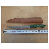 DAMASCUS STYLE HUNTING KNIFE    14" LONG