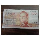 BANK NOTE   LUXEMBOURG 100 FRANC CENTS