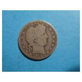 1914-D BARBER QUARTER 90% SILVER
