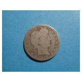 1908 BARBER QUARTER 90% SILVER