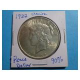 1922 PEACE DOLLAR 90% SILVER