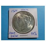 1924 PEACE DOLLAR 90% SILVER