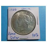 1922 PEACE DOLLAR 90% SILVER