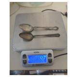 STERLING SILVER SPOONS 42 GRAMS