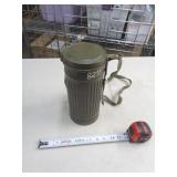 WWII GERMAN M-38 GAS MASK CONTAINER (METAL)