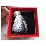 STERLING SILVER AGATE PENDANT