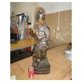 30' TALL CARVED WOOD ASIAN FIGURE / UT