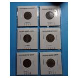 6 - INDIAN HEAD CENTS