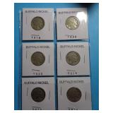 6 - BUFFALO NICKELS