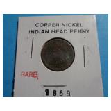 1859 COPPER-NICKEL INDIAN HEAD CENT