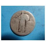 'NO DATE' STANDING LIBERTY QUARTER 90% SILVER