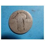 'NO DATE' STANDING LIBERTY QUARTER 90% SILVER