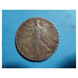 1941-D WALKING LIBERTY HALF 90% SILVER / RIM CUT