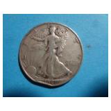 1946-S WALKING LIBERTY HALF 90% SILVER / DENTED