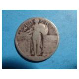 'NO DATE' STANDING LIBERTY QUARTER 90% SILVER