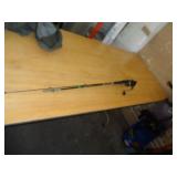 FISHING ROD & SHAKESPEARE CONTENDER REEL