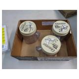 3 OSTER MINI PLASTIC JARS