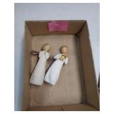 2 WILLOW TREE FIGURES