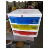 ORGANIZER W 3 DRAWERS OF LEGOS