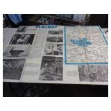 1944 WWII NEWSMAP POSTER 35'X47'
