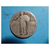 'NO DATE' STANDING LIBERTY QUARTER 90% SILVER