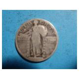 'NO DATE' STANDING LIBERTY QUARTER 90% SILVER