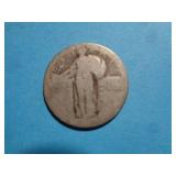 'NO DATE' STANDING LIBERTY QUARTER 90% SILVER