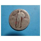 'NO DATE' STANDING LIBERTY QUARTER 90% SILVER