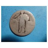 'NO DATE' STANDING LIBERTY QUARTER 90% SILVER