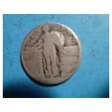 'NO DATE' STANDING LIBERTY QUARTER 90% SILVER