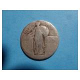 'NO DATE' STANDING LIBERTY QUARTER 90% SILVER