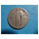 'NO DATE' STANDING LIBERTY QUARTER 90% SILVER