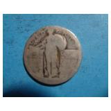 'NO DATE' STANDING LIBERTY QUARTER 90% SILVER