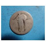 'NO DATE' STANDING LIBERTY QUARTER 90% SILVER