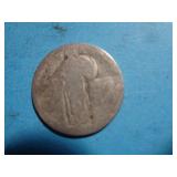 'NO DATE' STANDING LIBERTY QUARTER 90% SILVER