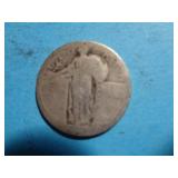 'NO DATE' STANDING LIBERTY QUARTER 90% SILVER