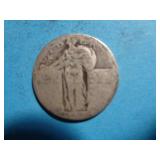 'NO DATE' STANDING LIBERTY QUARTER 90% SILVER