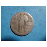 'NO DATE' STANDING LIBERTY QUARTER 90% SILVER