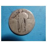 'NO DATE' STANDING LIBERTY QUARTER 90% SILVER