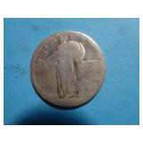 'NO DATE' STANDING LIBERTY QUARTER 90% SILVER