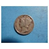 1945-D MERCURY DIME 90% SILVER