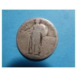 'NO DATE' STANDING LIBERTY QUARTER 90% SILVER