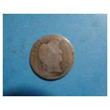 1905 BARBER DIME 90% SILVER / VERY WORN
