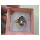 STERLING SILVER TOPAZ RING SZ 9