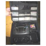 SEGA GAME GEAR WITH CARTRIDGES & CASE
